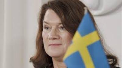 آن ليندي وزيرة خارجية السويد تصل عدن	 