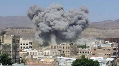عاجل.. طيران التحالف يشن غارات هستيري وانفجارات قوية تهز العاصمة صنعاء	 