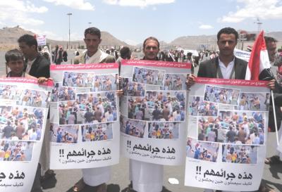  - انسحاب معتصمين احتجاجاعلى اعتداءالمشترك على مسن يمني