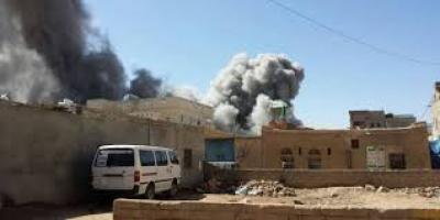  - طيران العدوان السعودي يشن 12 غارة على مناطق بصعدة..
