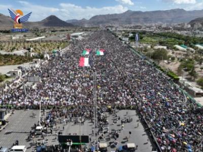 صنعاء تحتشد في مسيرة " قادمون في العام العاشر، فلسطين قضيتنا الأولى"	 